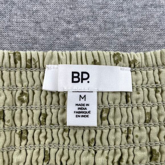 BP Nordstrom Skirt M Green Disty Floral Tiered Cotton Fairy Soft Grunge Boho - Picture 3 of 10